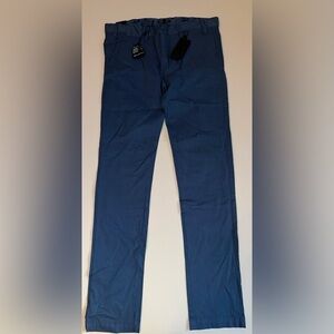 Galileo Regular Fit Chino Pants Blue Size 50 New With Tags Waist 35